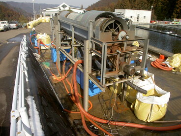 ろ材洗浄・ふるい分け