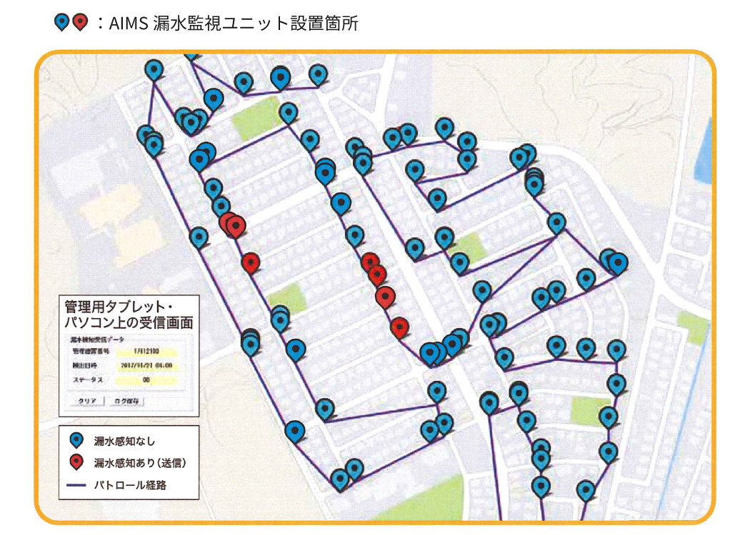 水道管路漏水調査業務委託の実施例